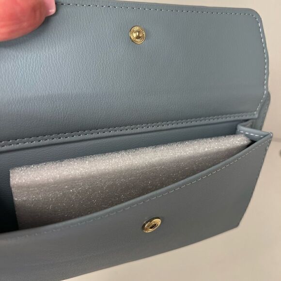 NWT Blue Hand crafted 12 Card Slot Large Capacity Crossbody Handbag - Picture 3 of 7